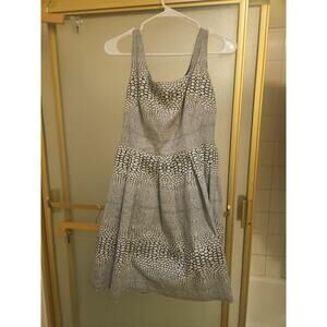 ISSA London Kate Middleton Beautiful navy white blue Dress 8 UK 12 MADE Poland